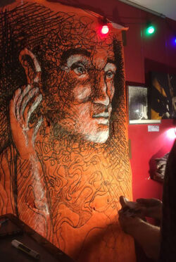 Performance La Fraiche 2018 concert dessin art peinture hahatelier Pau Brussels